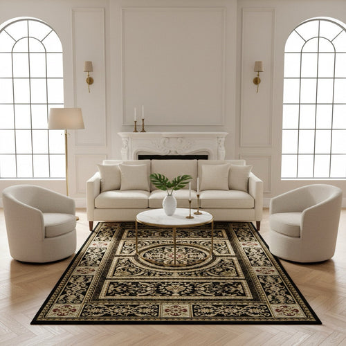American cover design / Persian weavers Elegance 215 Black Rug