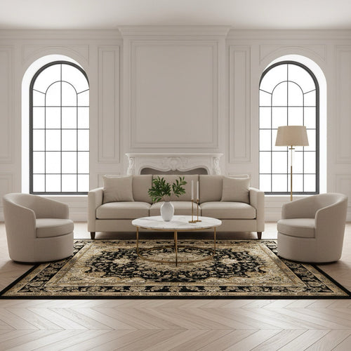 American cover design / Persian weavers Elegance 217 Black Rug