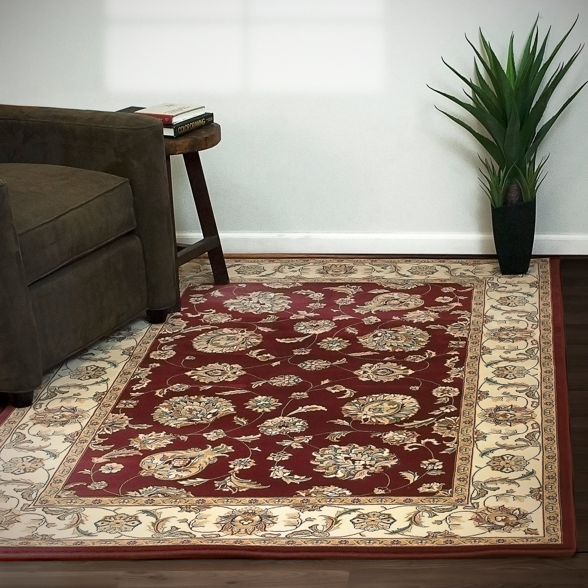 Dynamic Rugs Ancient Garden 57365-1464 Red/Ivory Rug