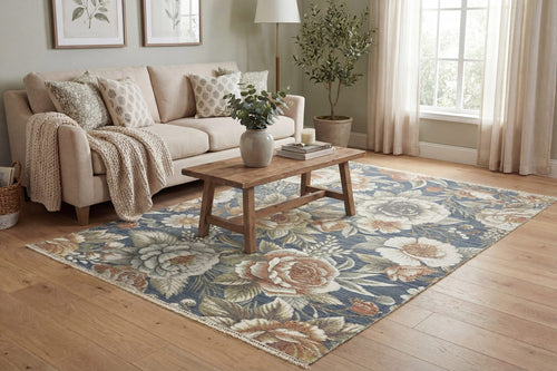 Dynamic Rugs Botanica 13361-583 Navy/Beige/Coral Rug