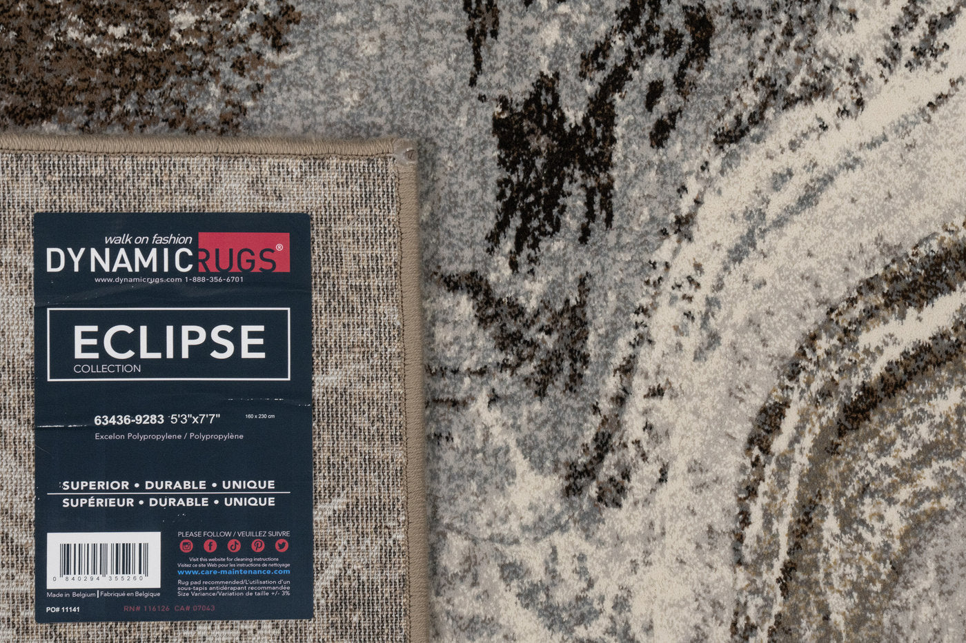 Dynamic Rugs Eclipse 63436-9283 Cream/Mocha Rug