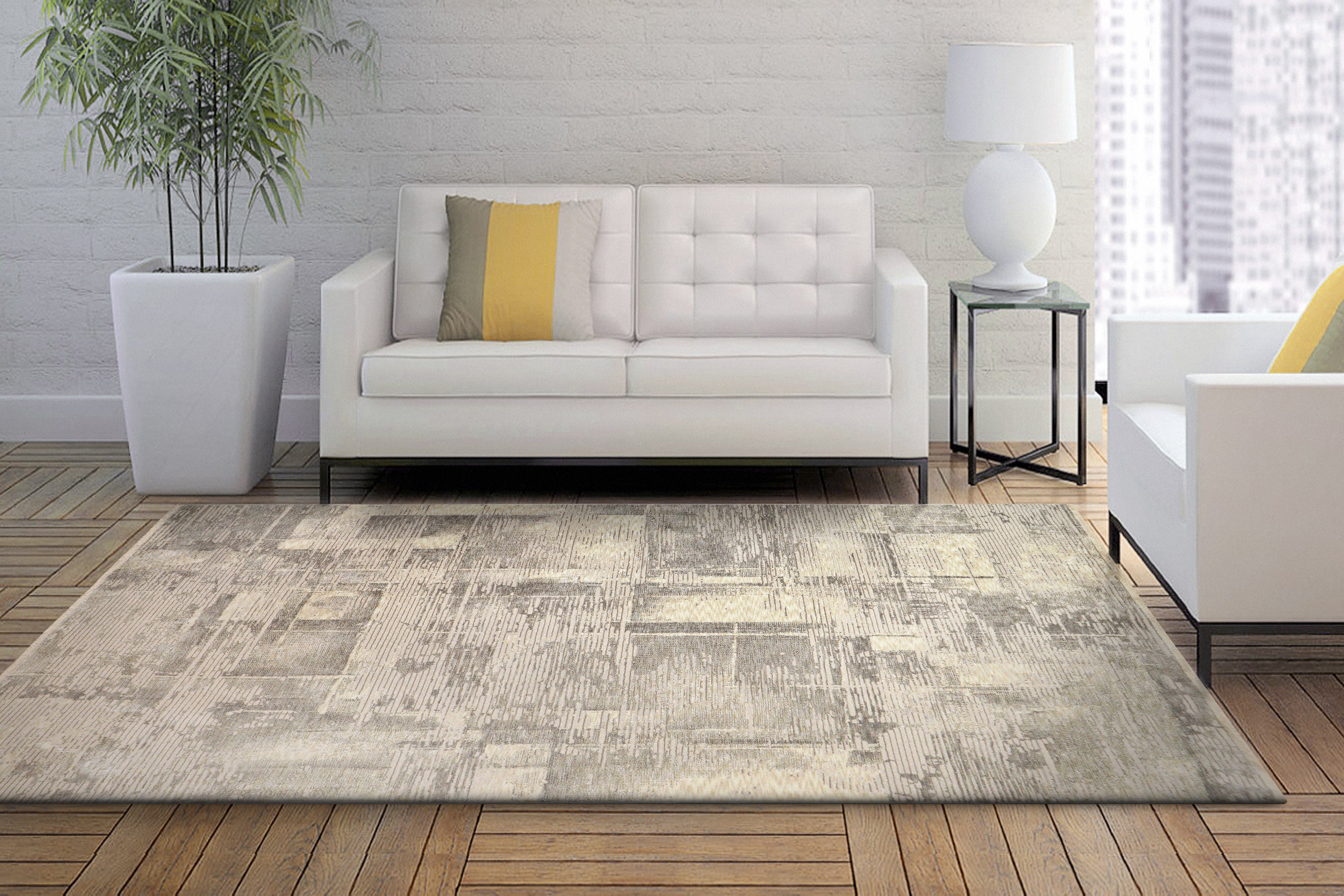 Dynamic Rugs Hudson 1454-890 Beige/Grey Rug