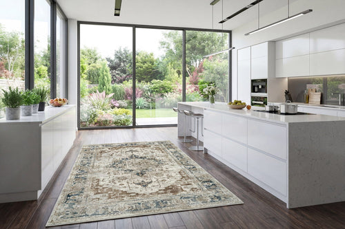 Dynamic Rugs Venedik 17778-158 Cream/Navy/Beige Rug