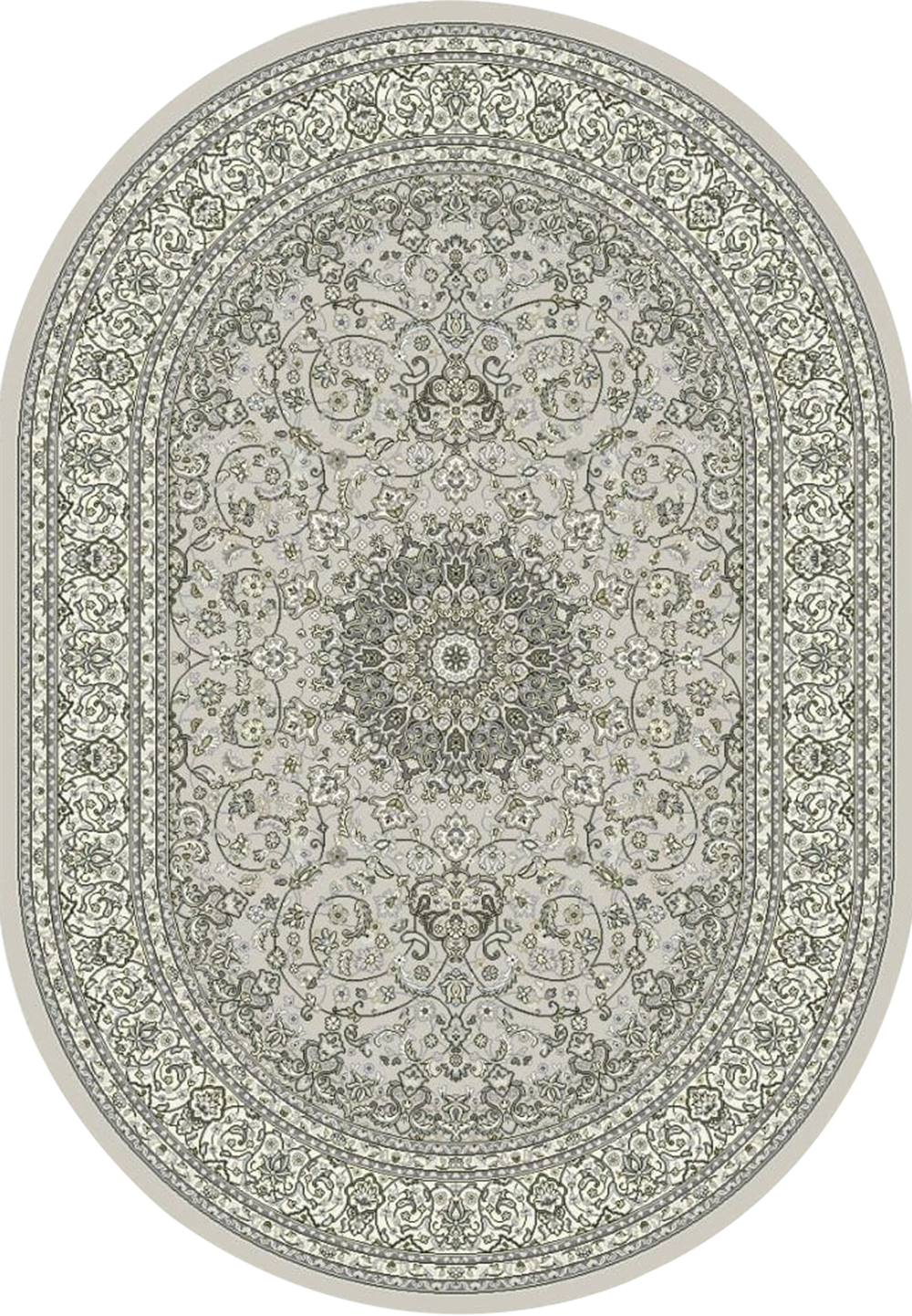 Dynamic Rugs Ancient Garden 57119-9666 Soft Grey/Cream Rug