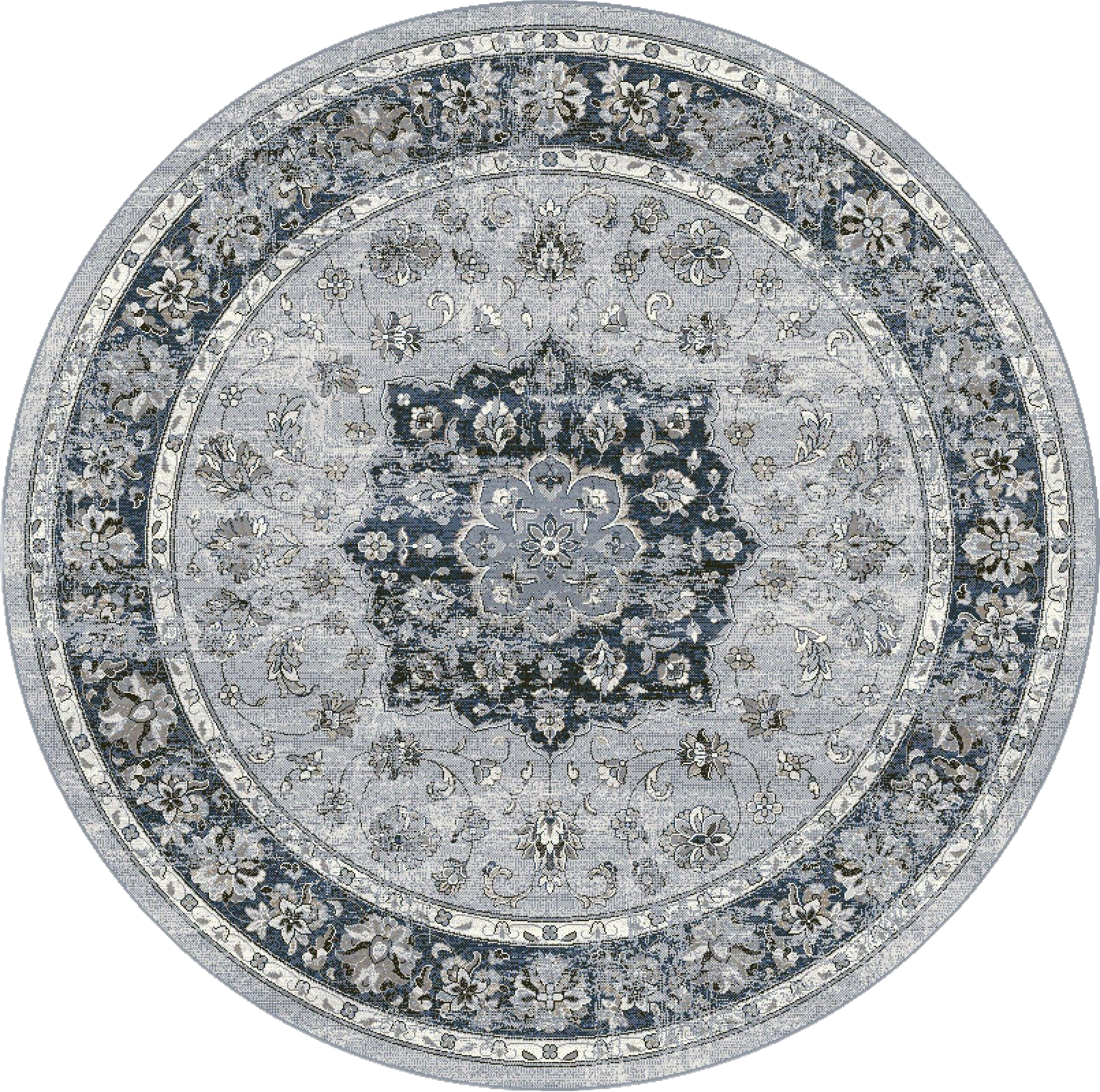 Dynamic Rugs ANCIENT GARDEN 57559-9686 Silver Rug