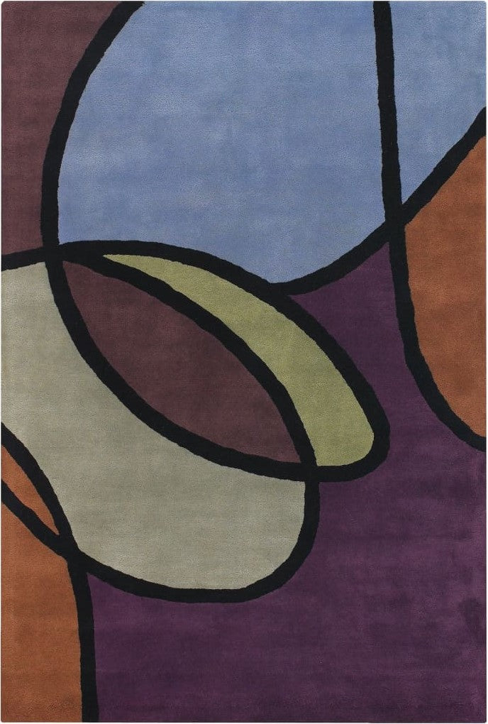 Chandra Bense Garza BEN-3002 Purple Rug