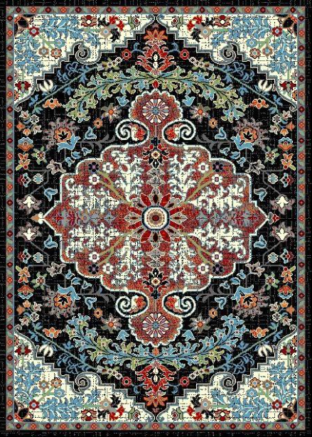 American cover design / Persian weavers Ibiza 183 Black Rug