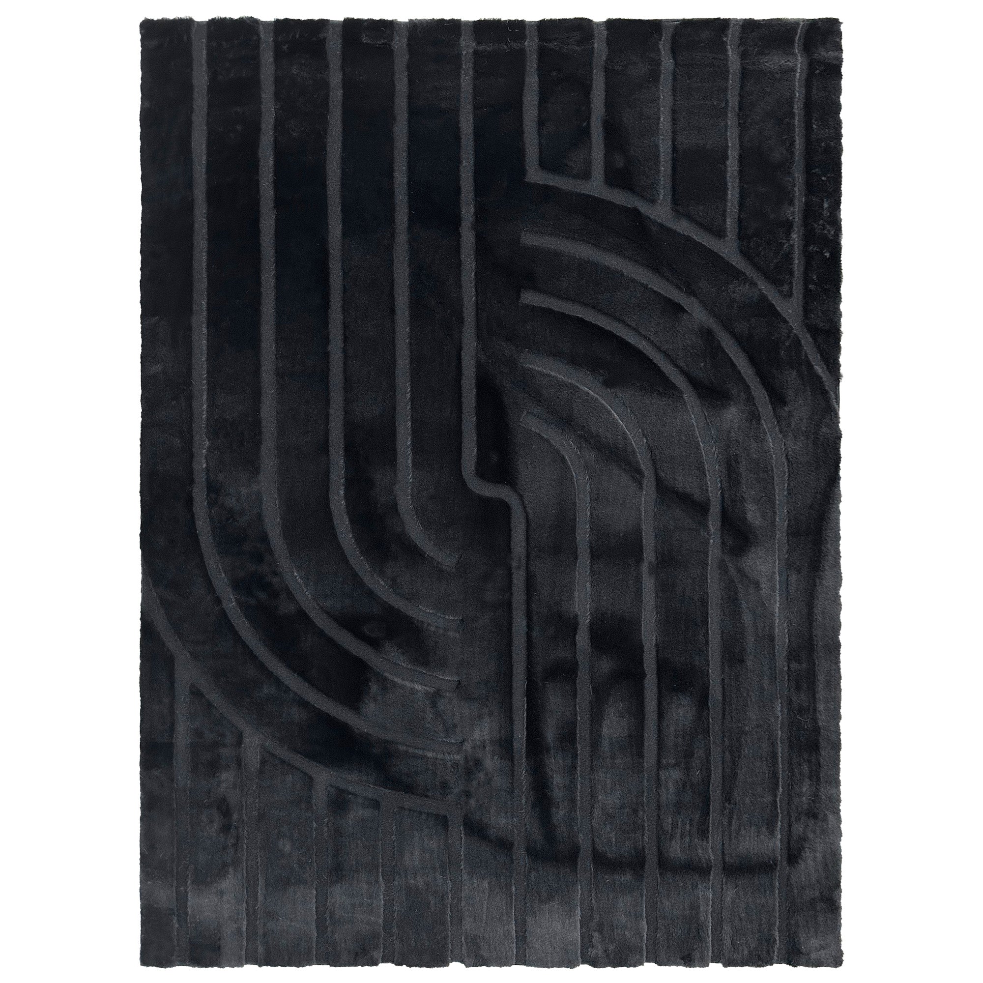 Sculpted Bunny 51 Black Rug