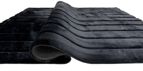 American cover design / Persian weavers Sculpted Bunny 51 Black Rug