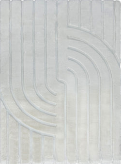 American cover design / Persian weavers Sculpted Bunny 51 Snow Rug