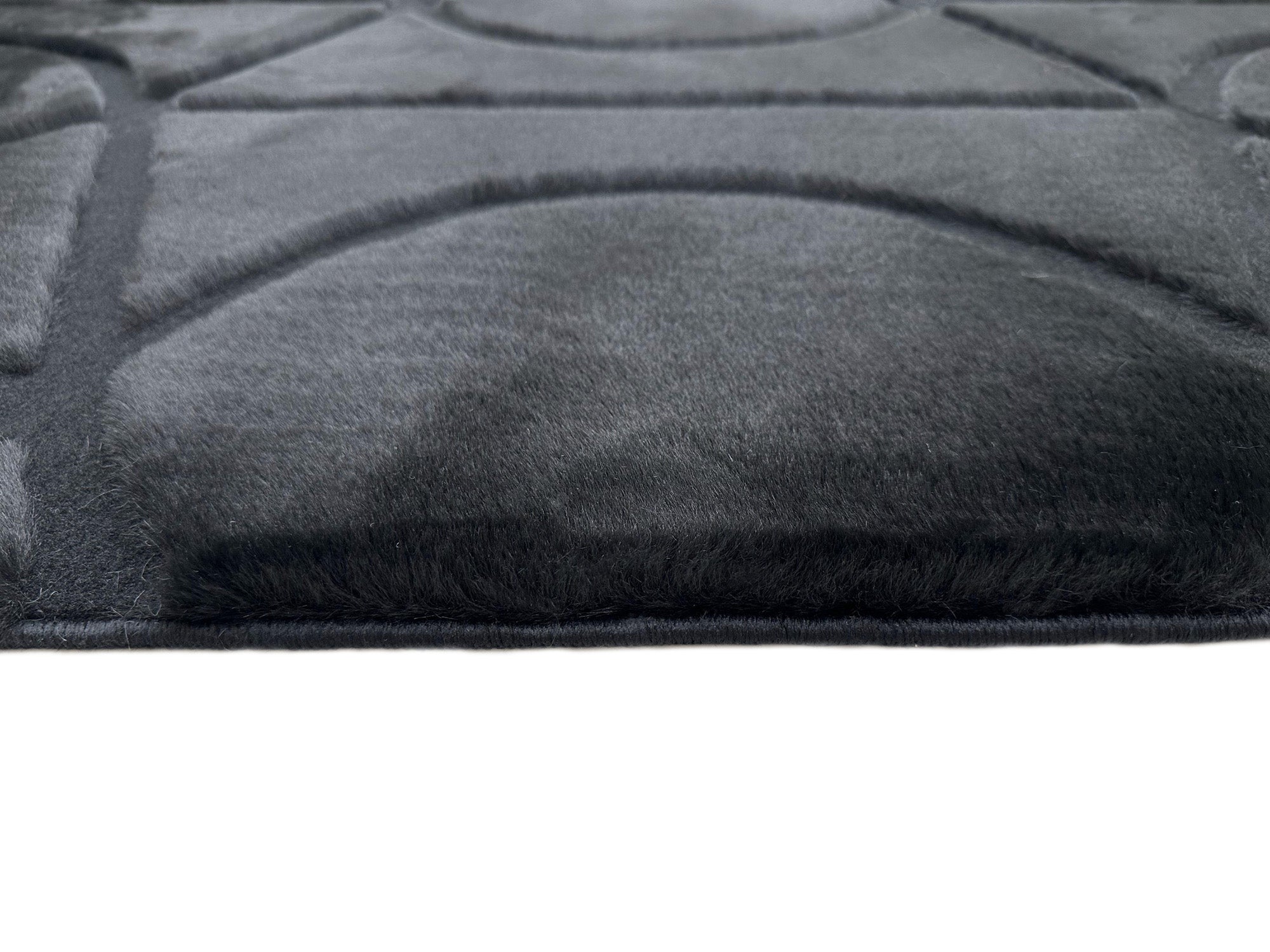 Sculpted Bunny 55 Black Rug