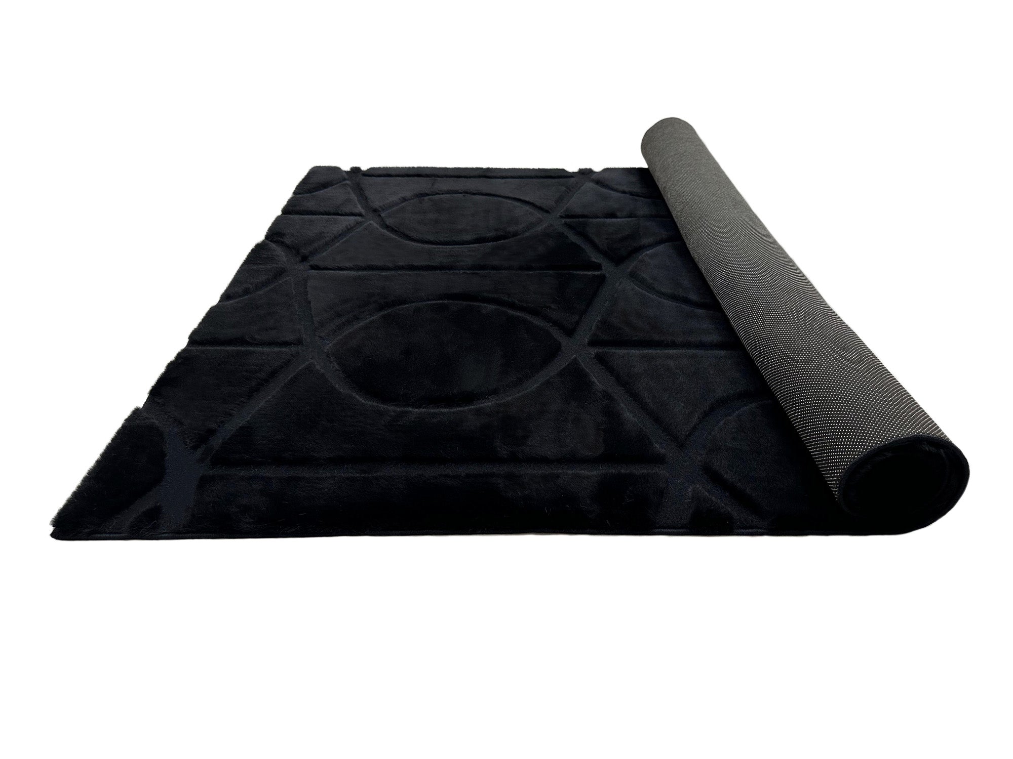 Sculpted Bunny 55 Black Rug