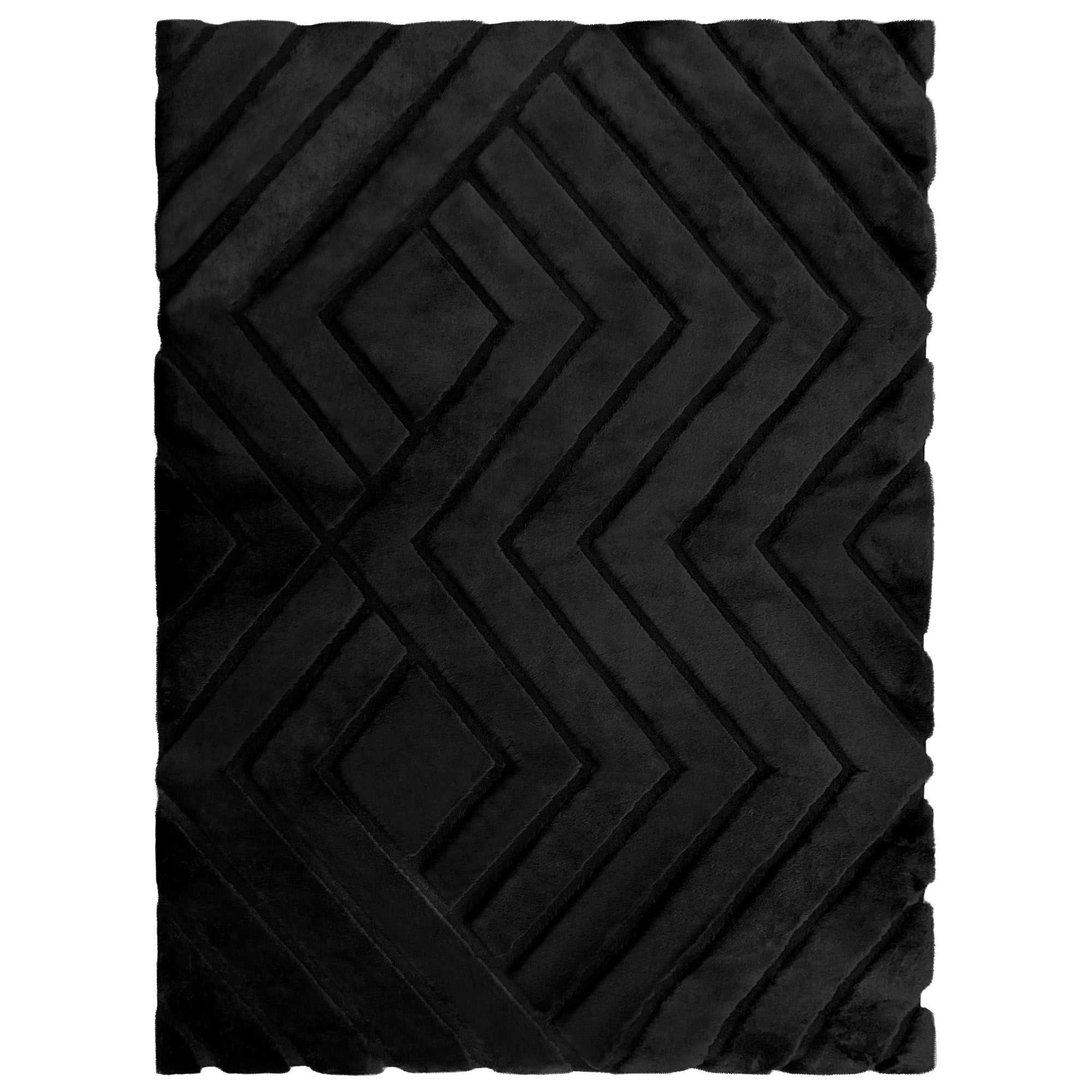 Sculpted Bunny 56 Black Rug