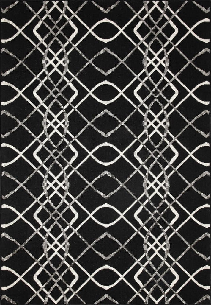 Dynamic Rugs Villa 1643-910 Black/Ivory Rug