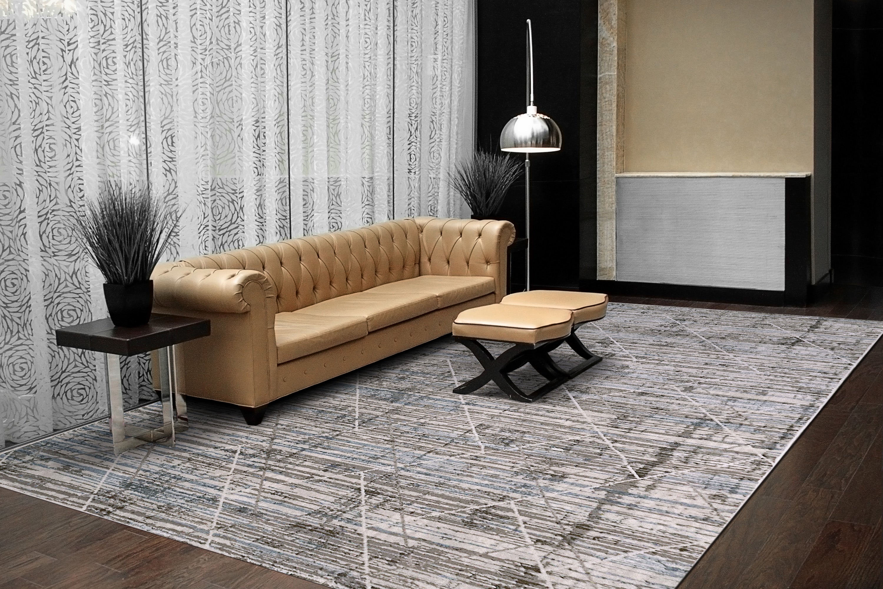 Dynamic Rugs HARLOW 4801-905 Grey/Blue Rug