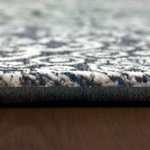 Dynamic Rugs ANCIENT GARDEN 57162-3696 Steel Blue Rug