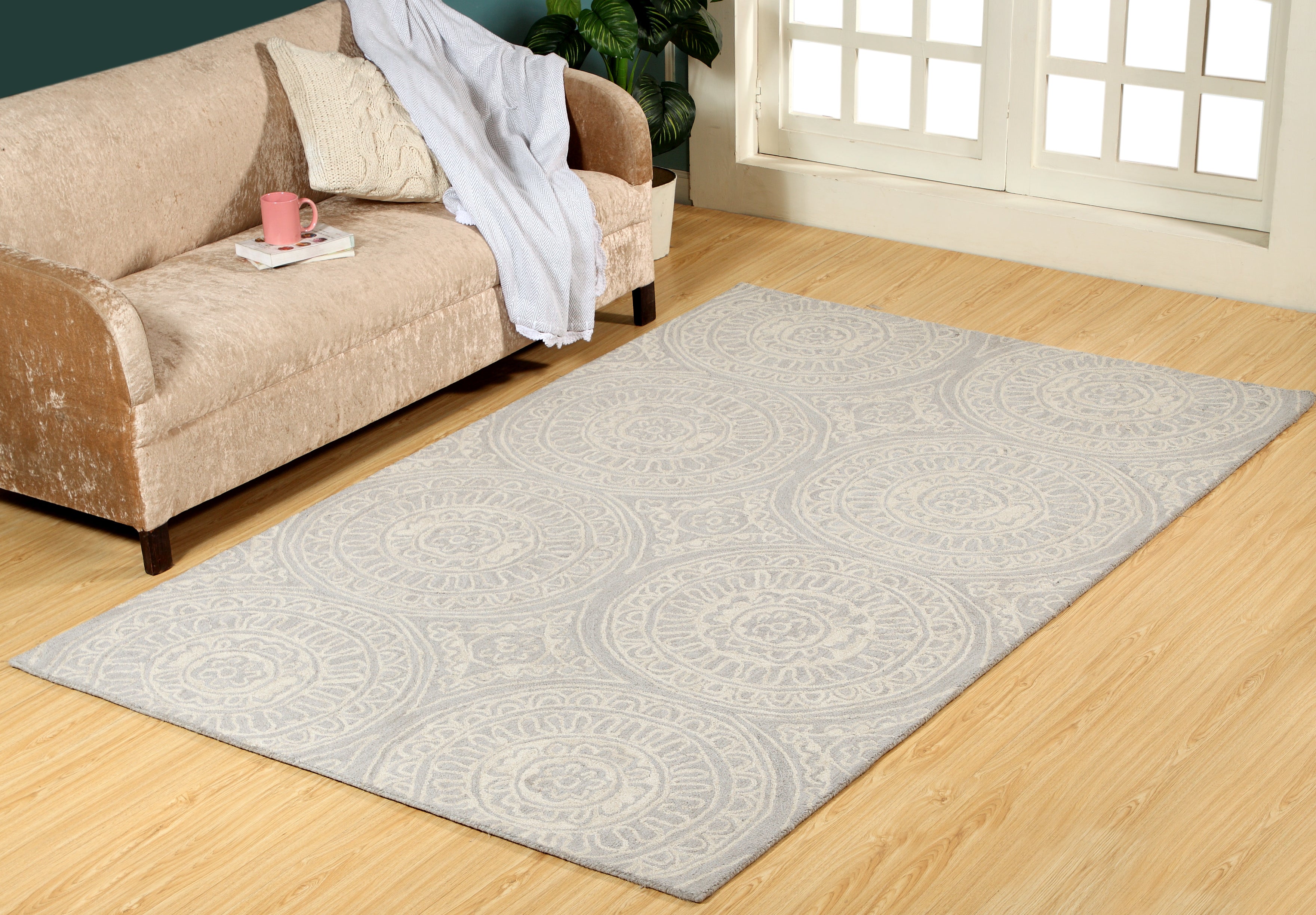 Dynamic Rugs GALLERIA 7866-140 Silver Rug