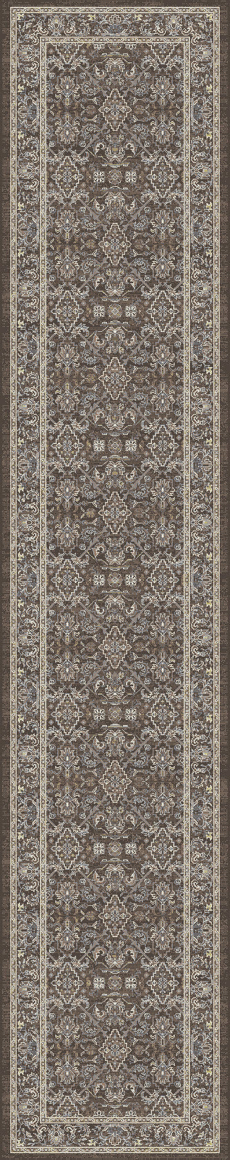 Dynamic Rugs ANCIENT GARDEN 57276-3235 Dark Brown Rug