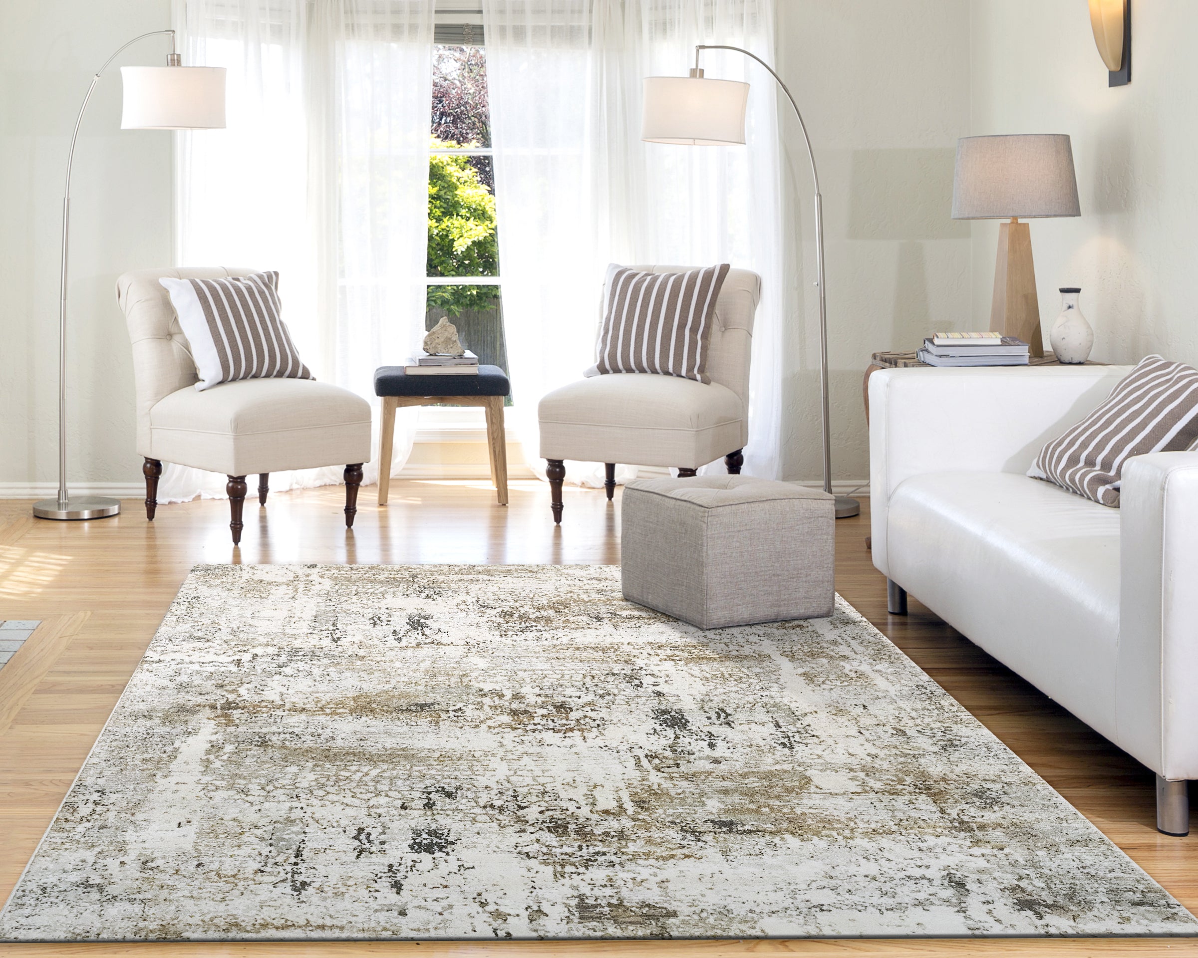 Dynamic Rugs QUARTZ 27050-190 Ivory Rug