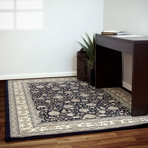 Dynamic Rugs Ancient Garden 57120-3464 Blue/Ivory Rug