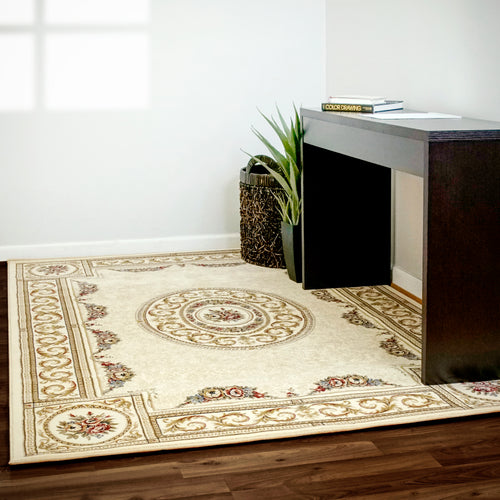 Dynamic Rugs ANCIENT GARDEN 57226-6464 Ivory Rug