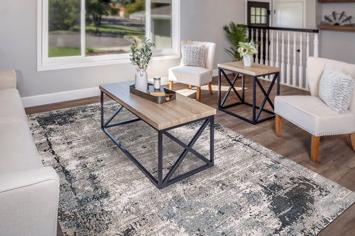 Dynamic Rugs RILEY 6031-905 Grey/Blue Rug