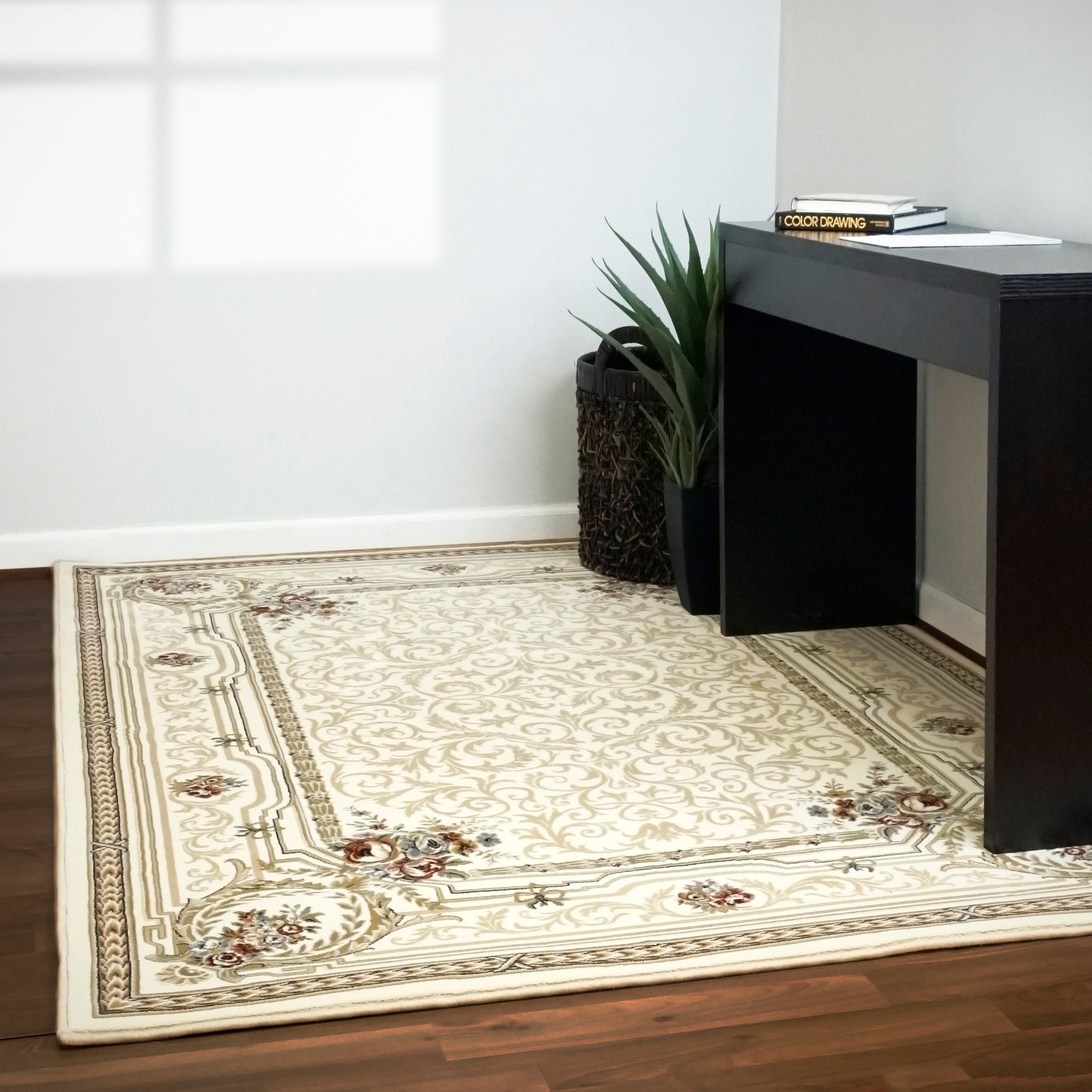 Dynamic Rugs ANCIENT GARDEN 57091-6464 Ivory Rug