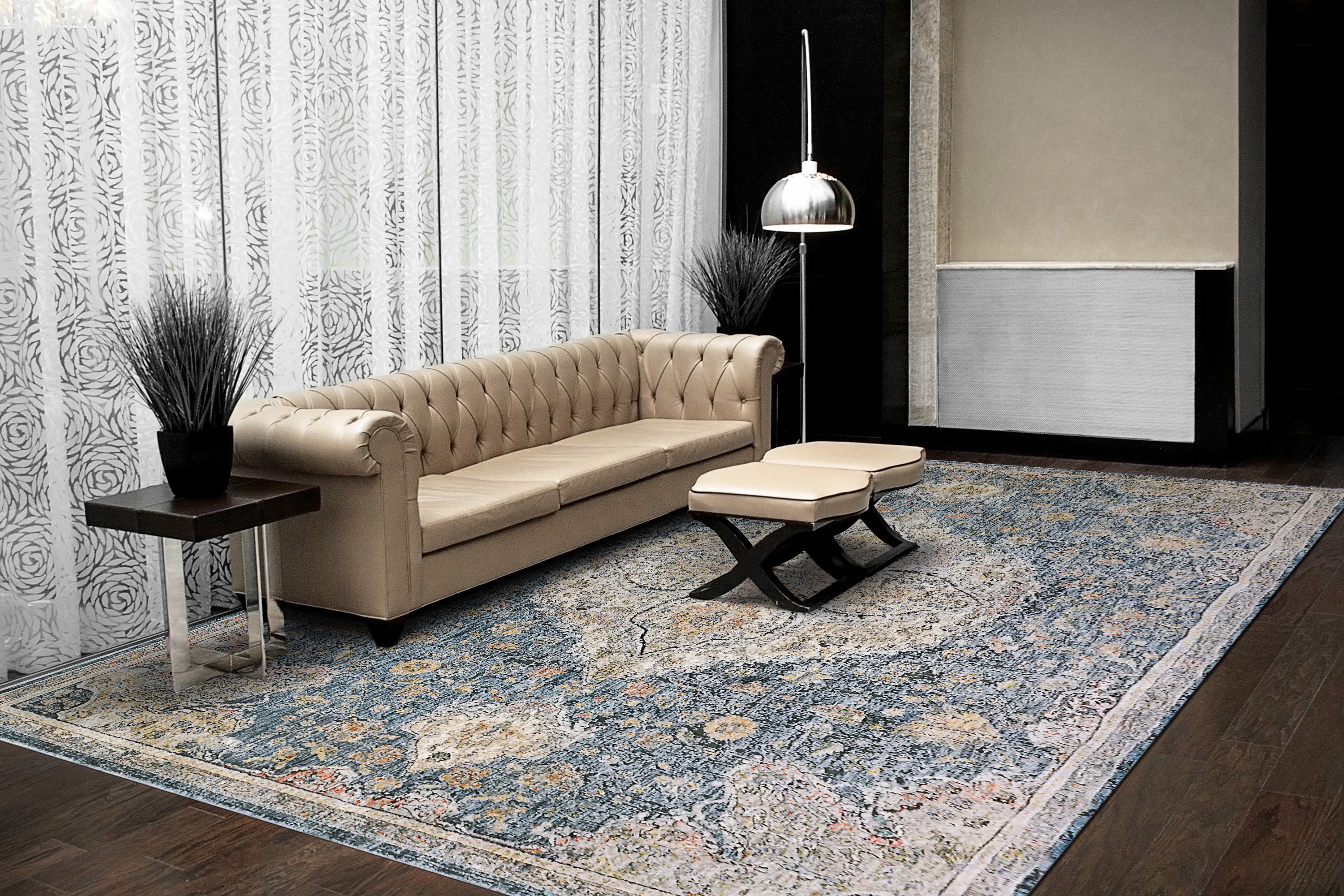 Dynamic Rugs SAVOY 3576-599 Denim/Multi Rug