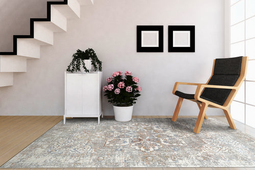 Dynamic Rugs ZEN 8337-950 Grey/Blue Rug