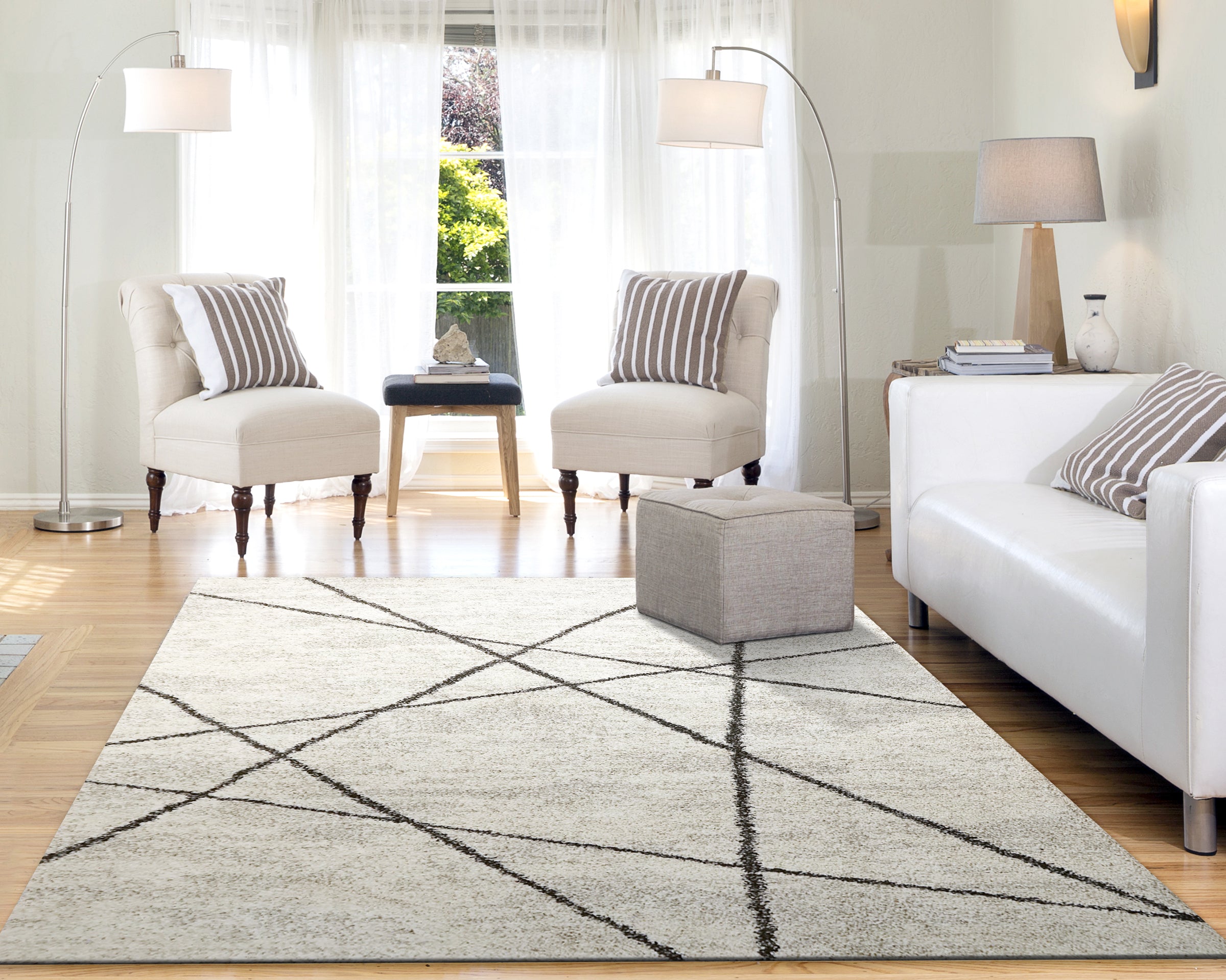 Dynamic Rugs MEHARI 23277-6248 Ivory/Charcoal Rug