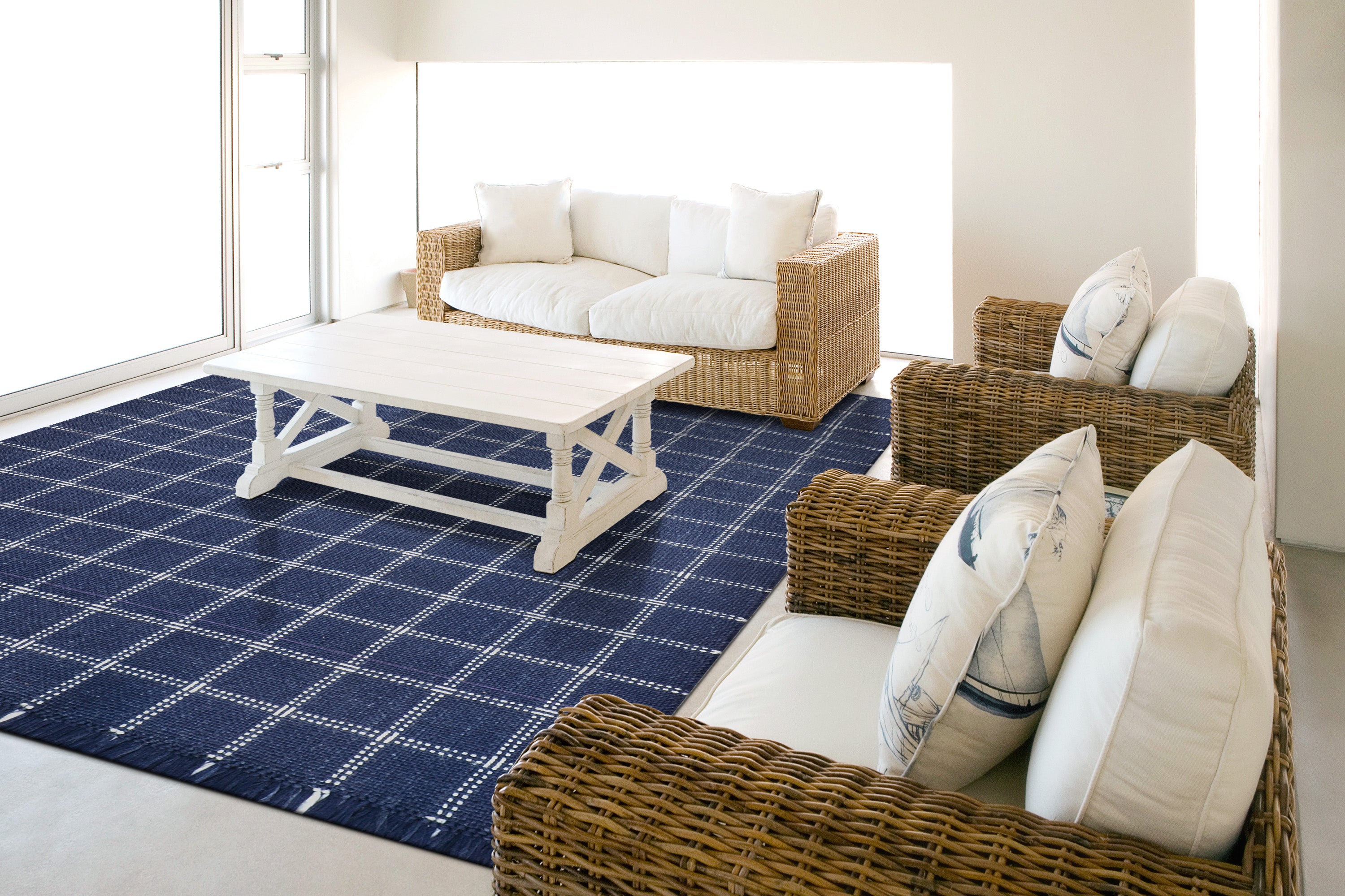 Dynamic Rugs TITUS 5924-501 Navy/Ivory Rug