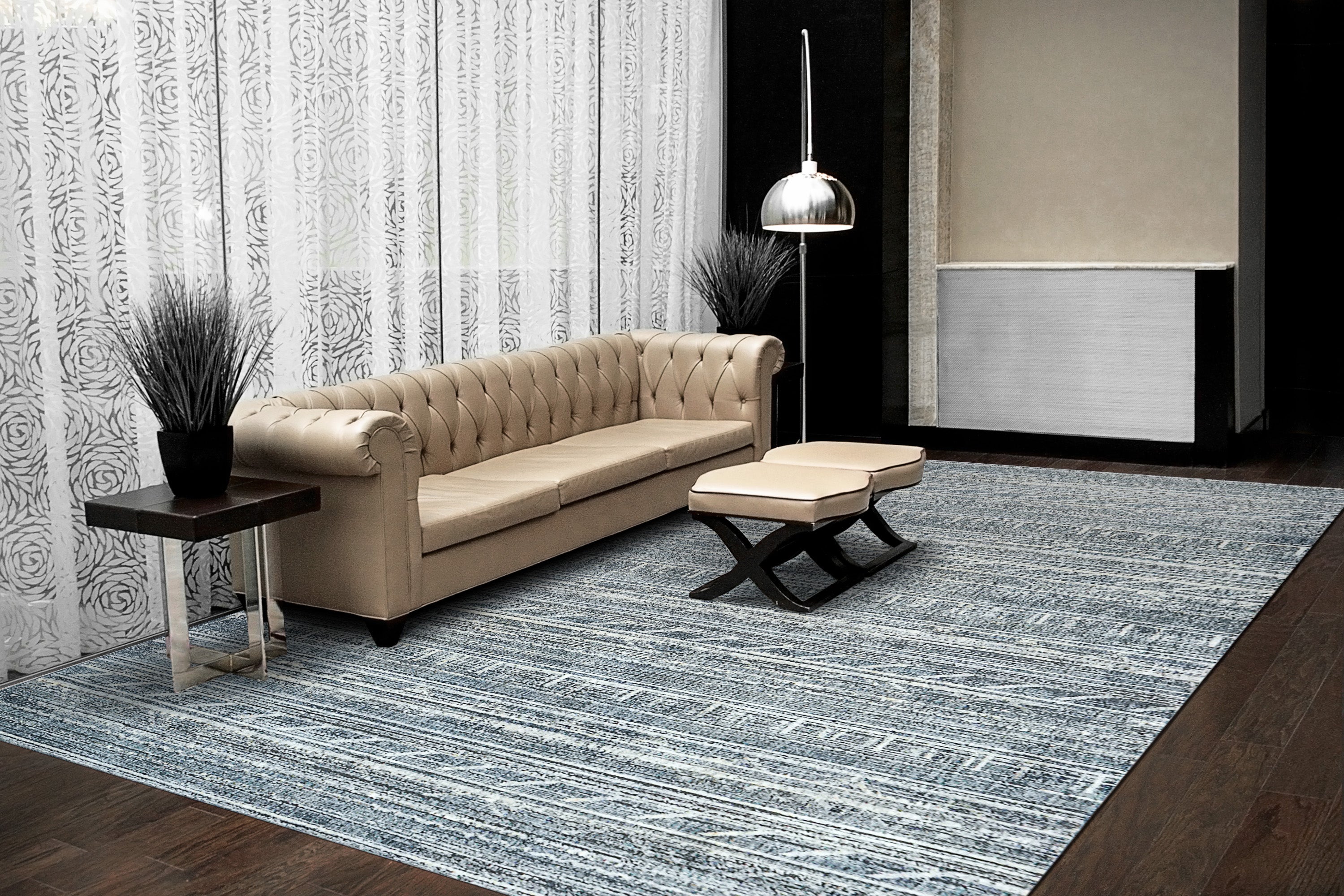 Dynamic Rugs SAVOY 3579-598 Denim/Grey Rug