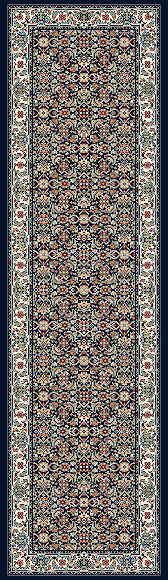 Dynamic Rugs ANCIENT GARDEN 57011-3464 Navy Rug