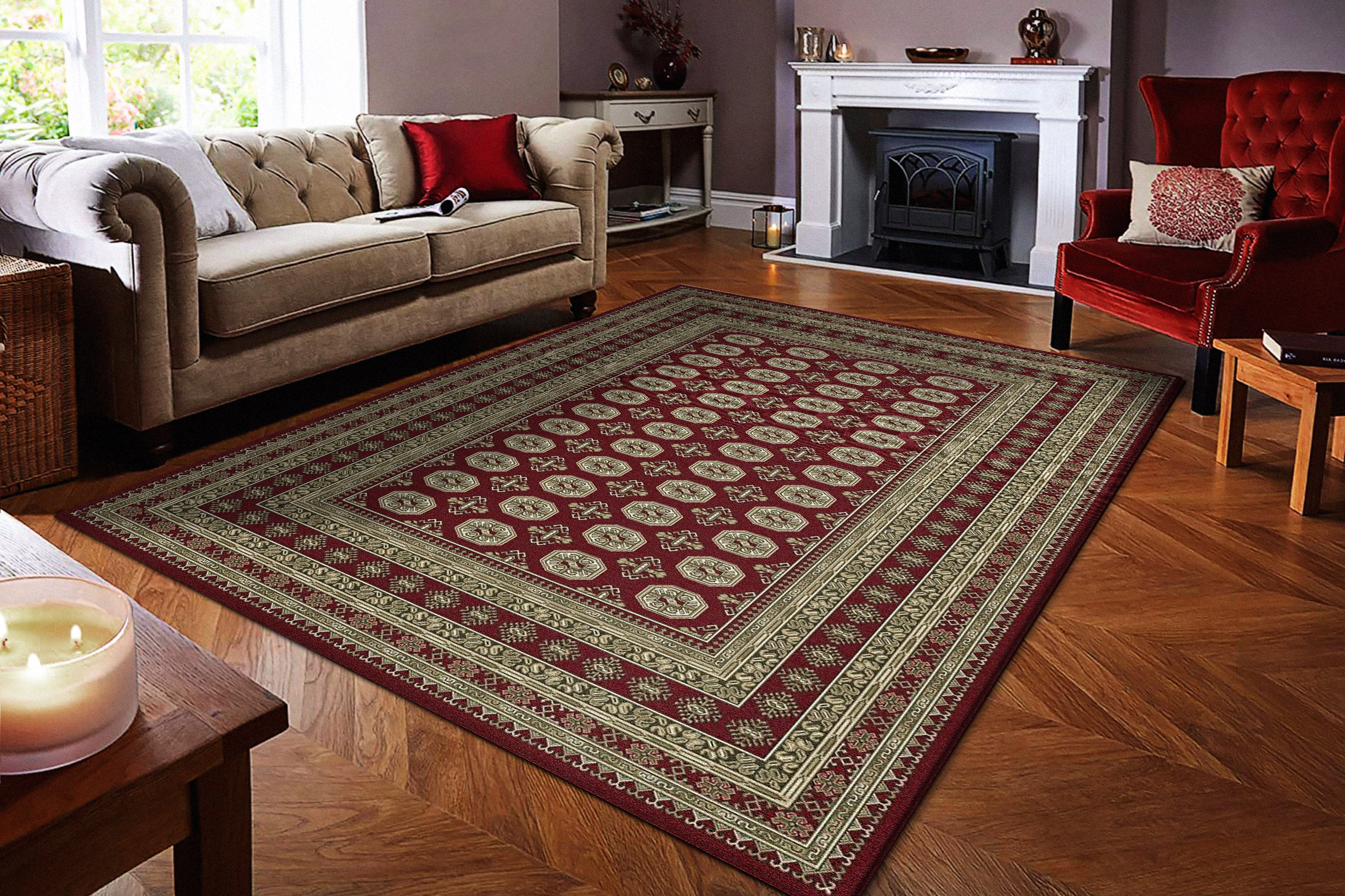Dynamic Rugs ANCIENT GARDEN 57102-1293 Red Rug