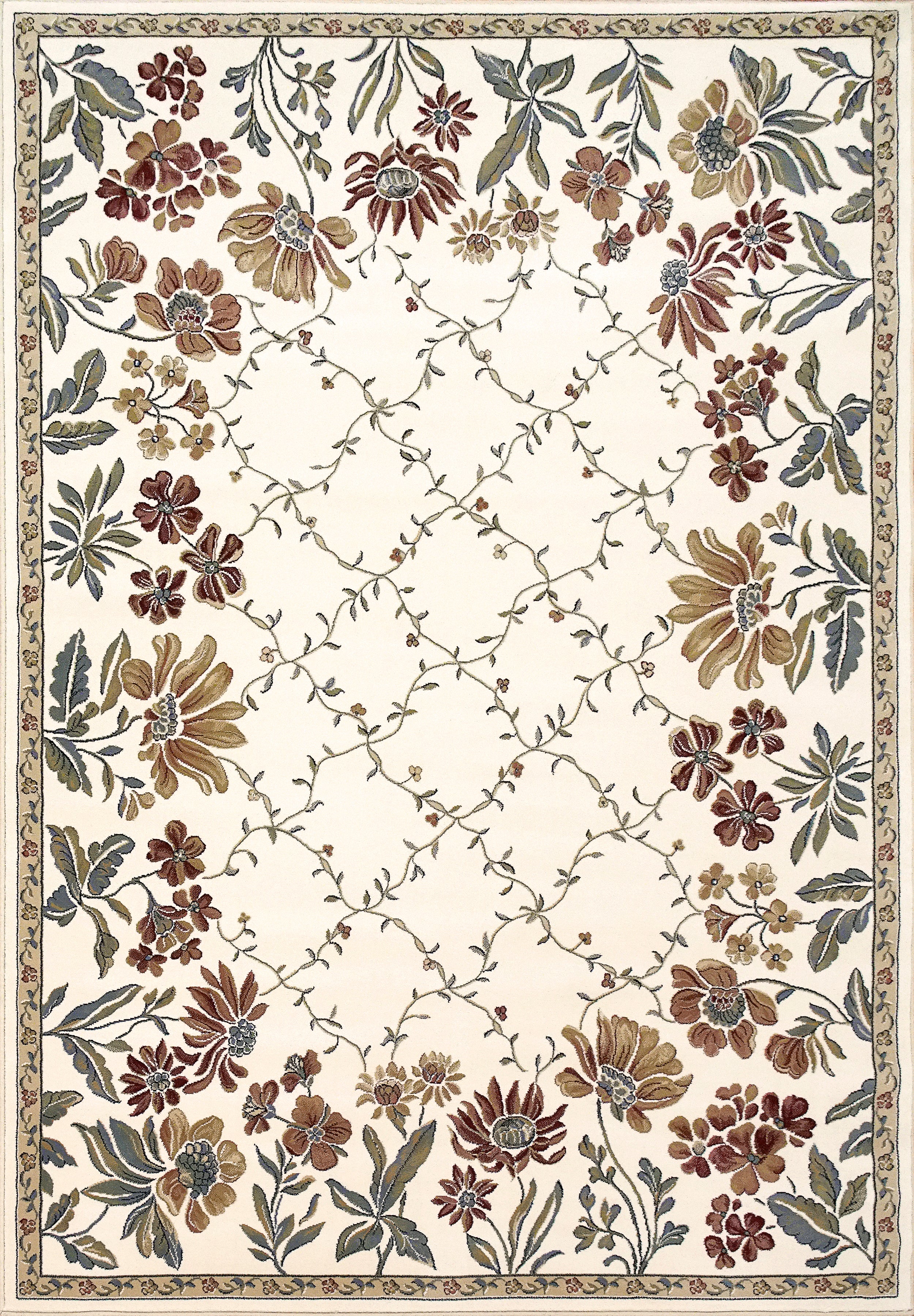 Dynamic Rugs ANCIENT GARDEN 57084-6464 Ivory Rug