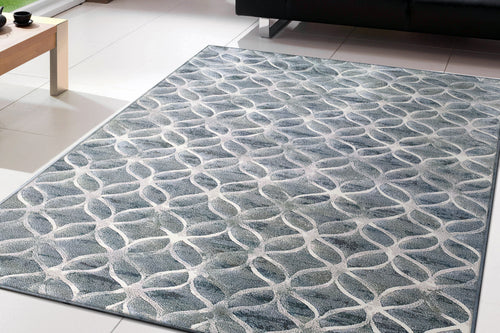 Dynamic Rugs ECLIPSE 63396-5666 Blue Rug
