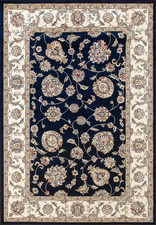 Ancient Garden 57365-3464 Blue/Ivory Rug - 100% Decolan 
