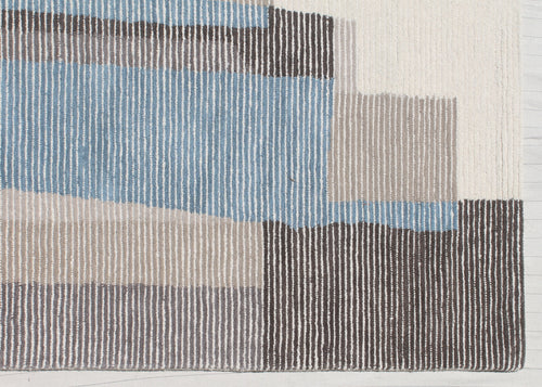 Dynamic Rugs ECCENTRIC 9600-951 Grey/Blue Rug