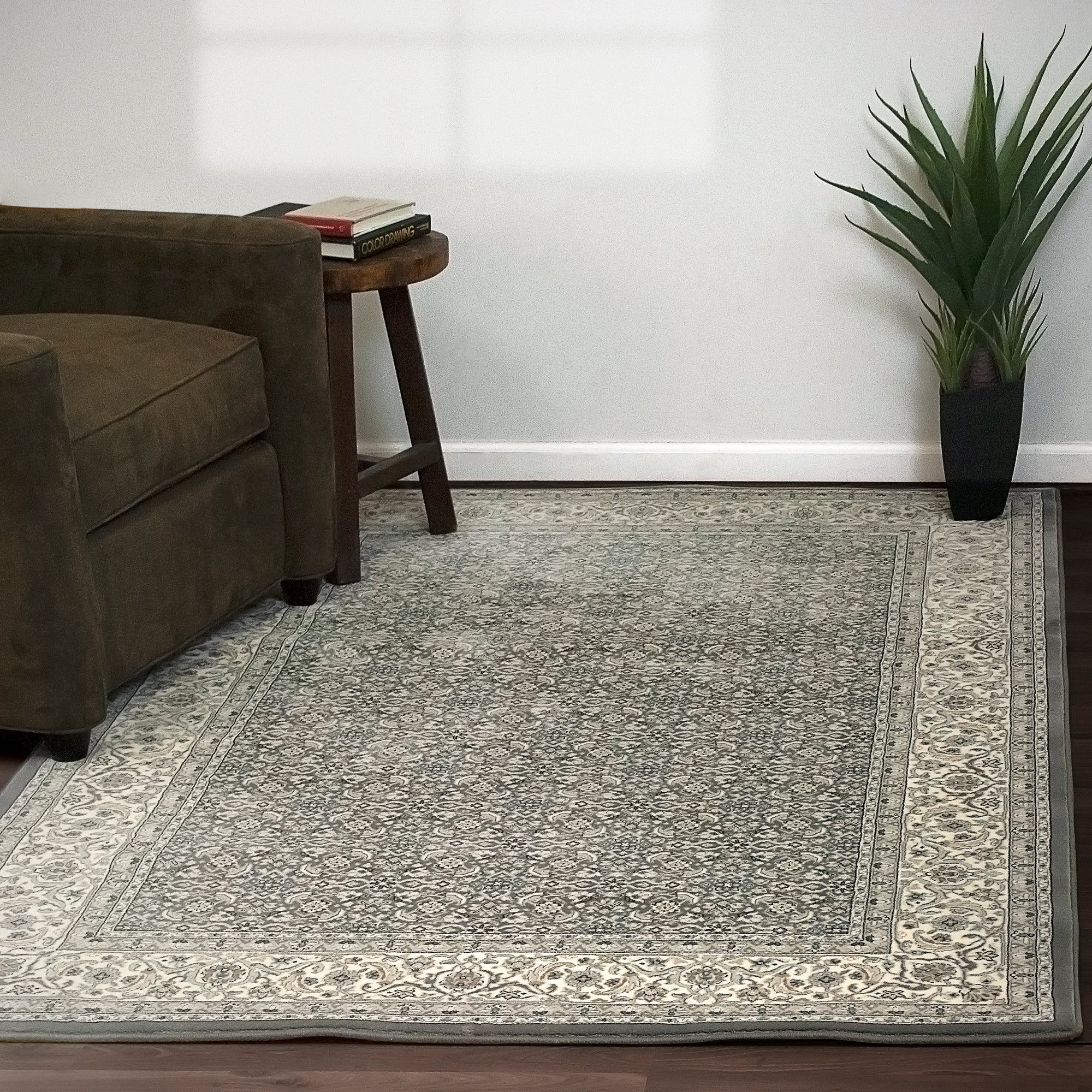 Dynamic Rugs ANCIENT GARDEN 57011-5666 Grey Rug