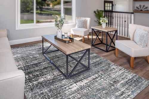 Dynamic Rugs RILEY 6030-509 Blue/Grey Rug