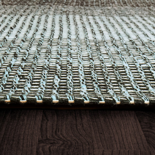 Dynamic Rugs ENCHANT 1500-590 Aqua/Black Rug
