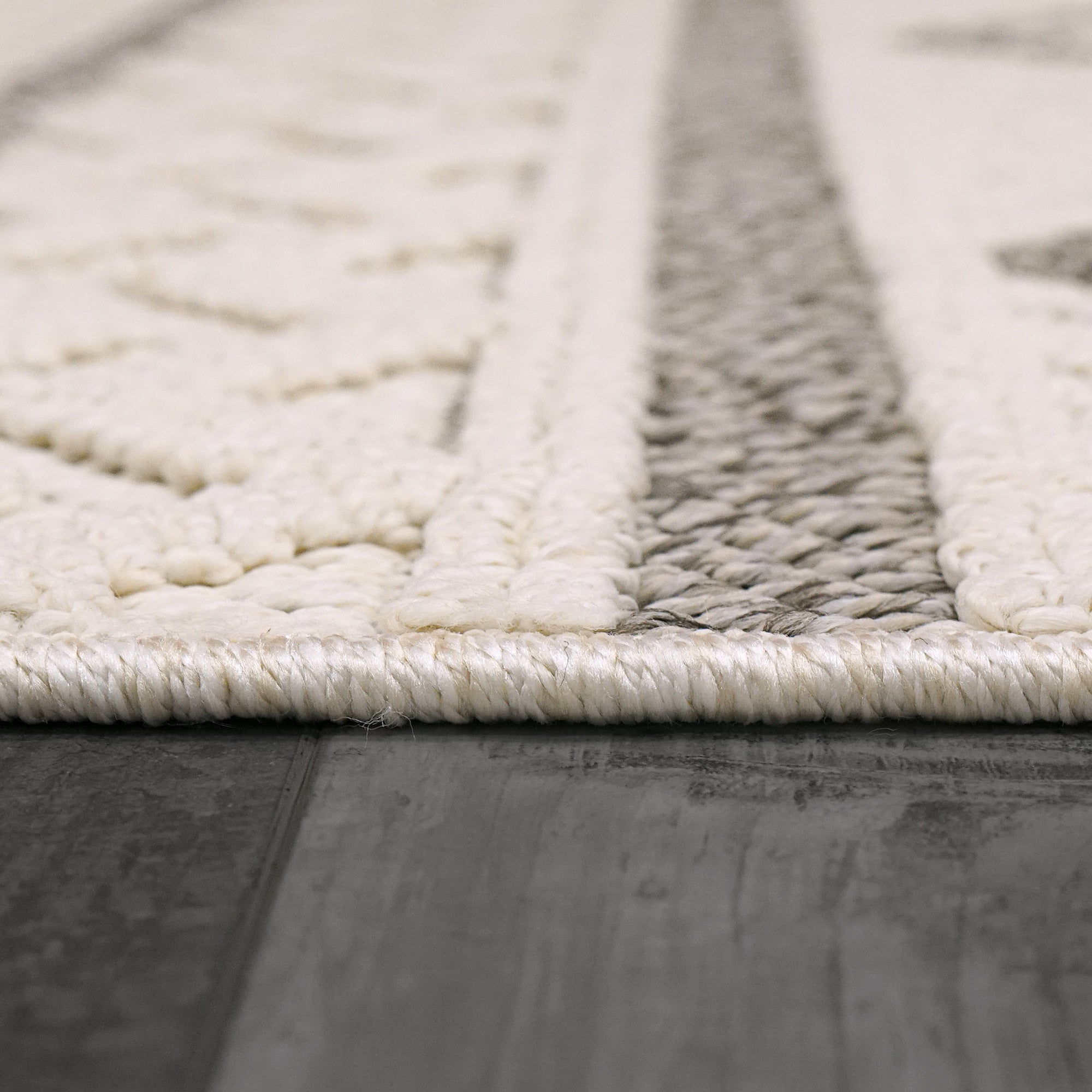 Dynamic Rugs SEVILLE 3612-809 Beige/Dark Grey Rug