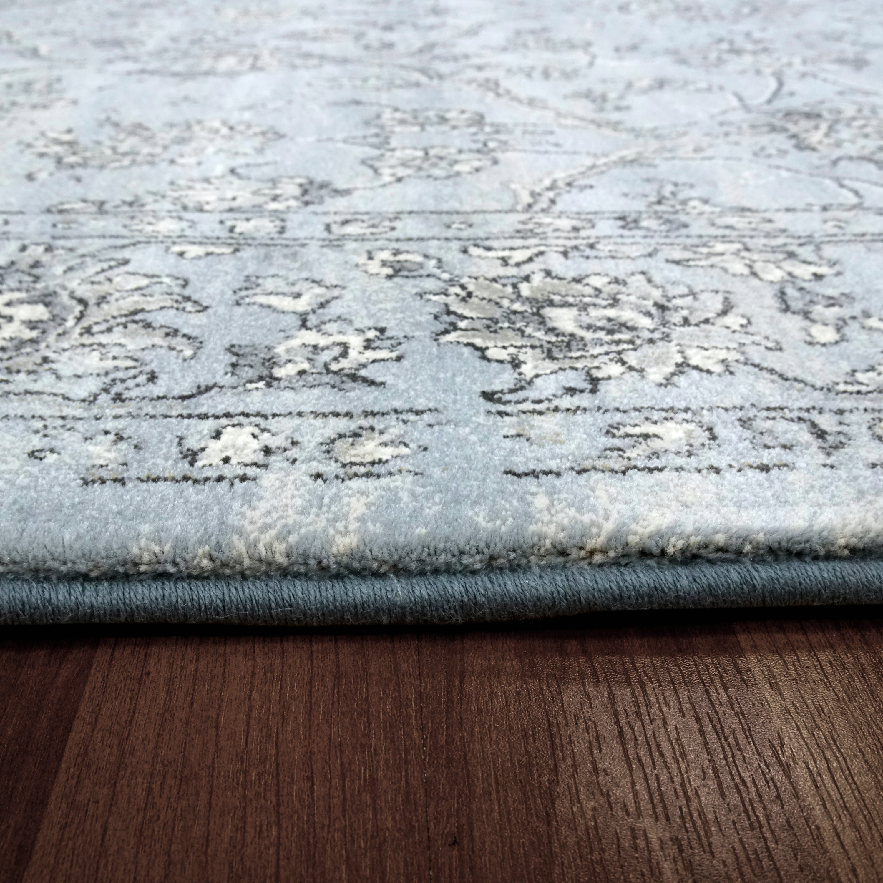 Dynamic Rugs Ancient Garden 57136-4646 Steel Blue/Cream Rug