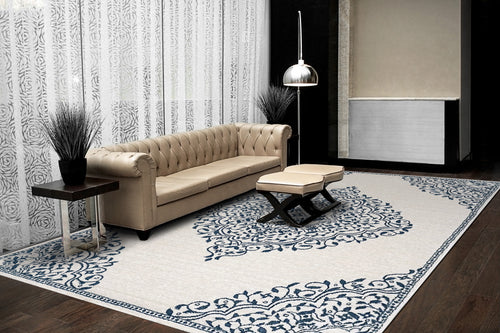 Dynamic Rugs HERA 3302-105 Ivory/Blue Rug