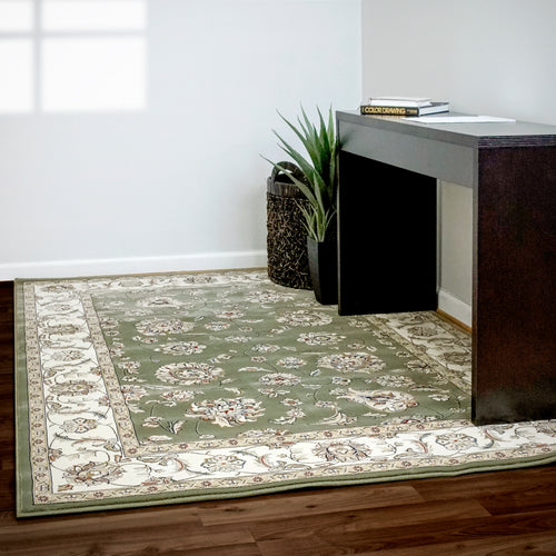 Dynamic Rugs Ancient Garden 57365-4464 Green/Ivory Rug
