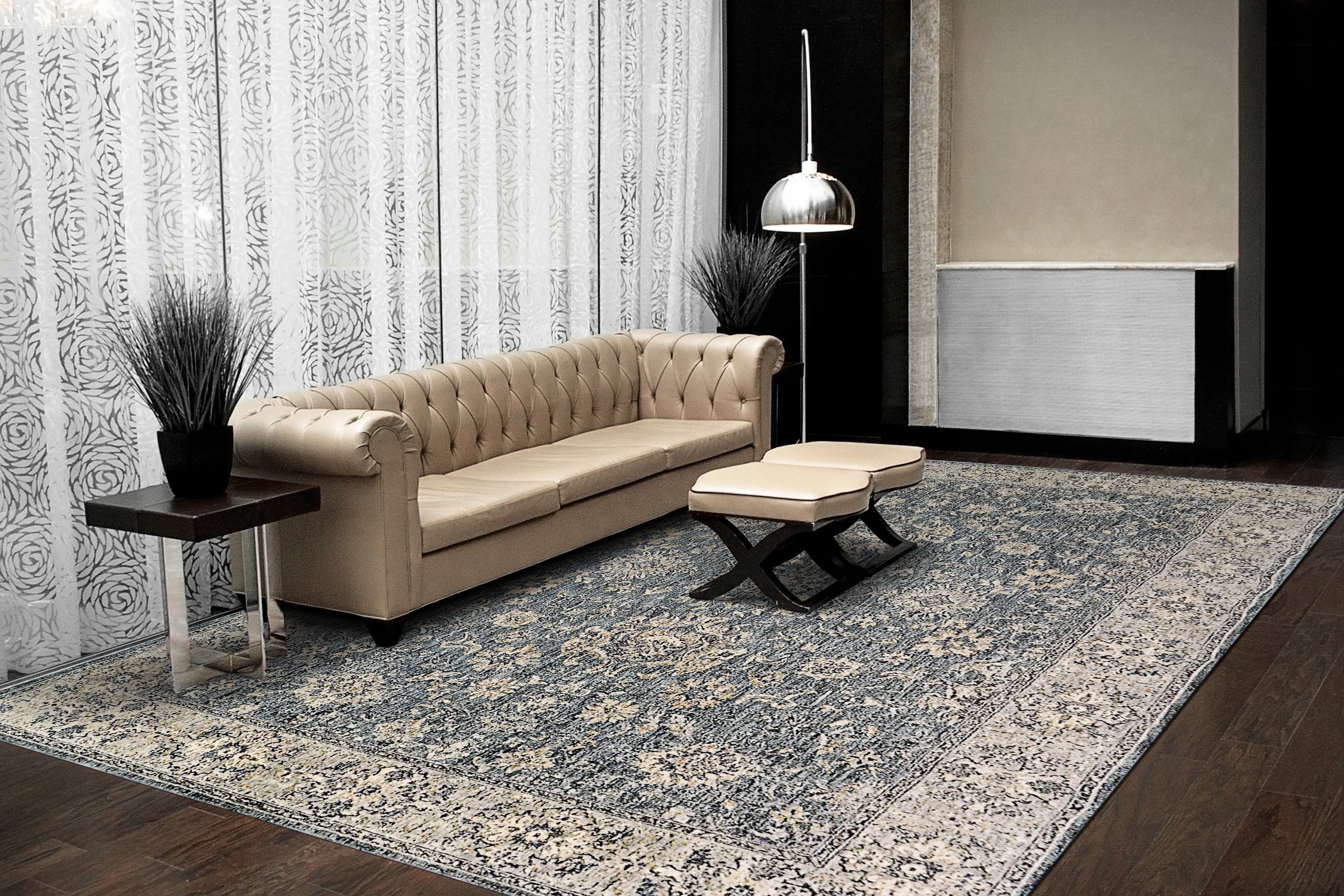 Dynamic Rugs SAVOY 3572-598 Denim/Grey Rug