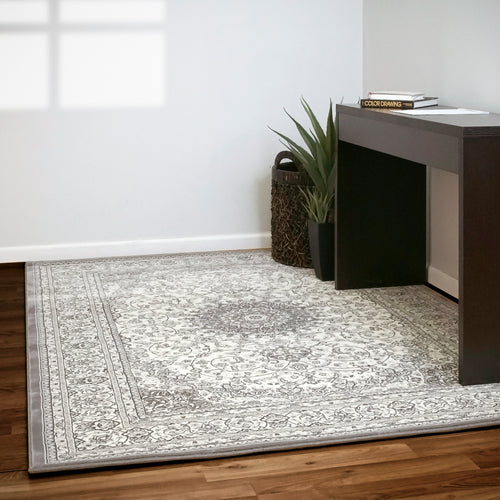 Dynamic Rugs Ancient Garden 57119-6656 Cream/Grey Rug