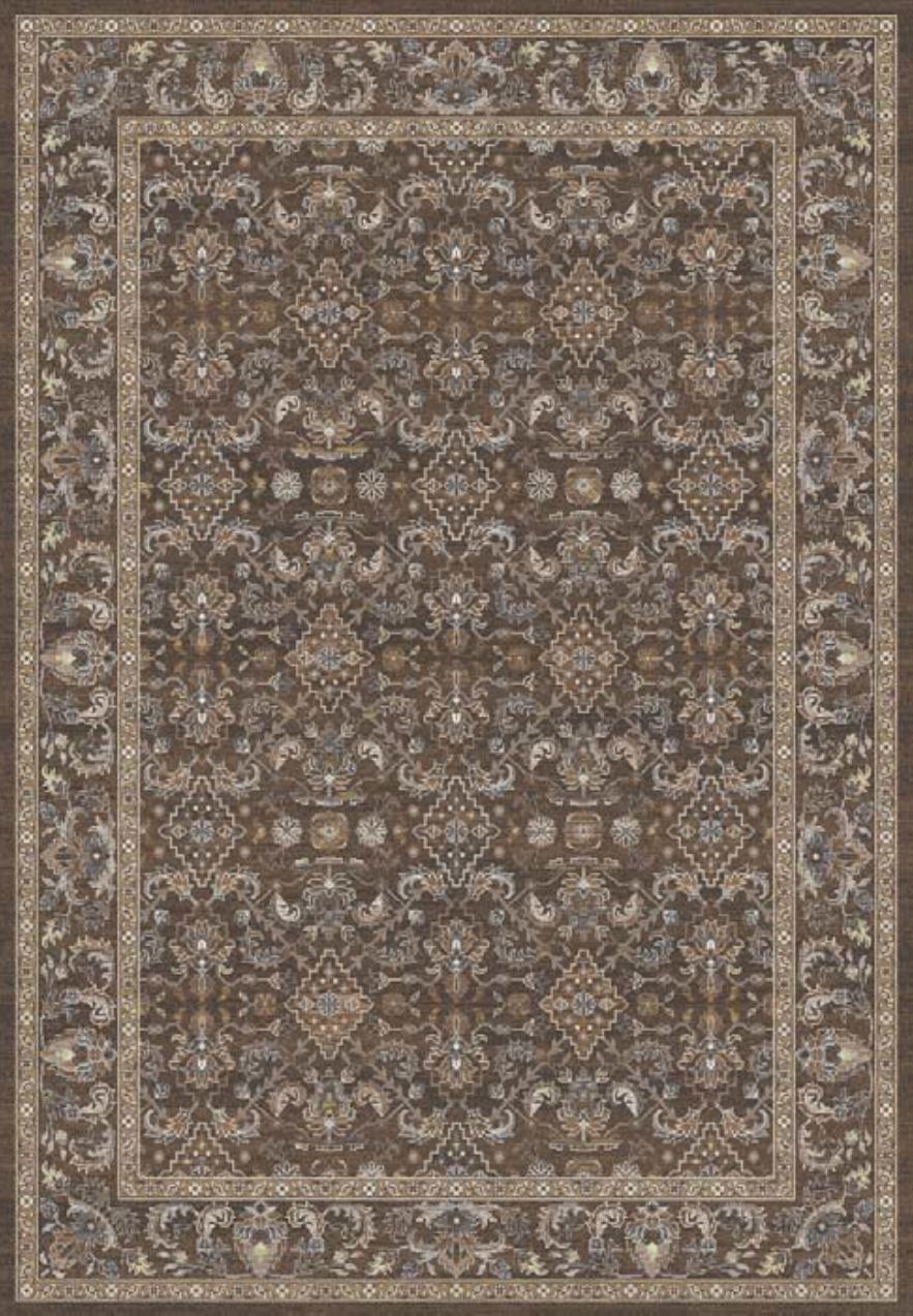 Dynamic Rugs ANCIENT GARDEN 57276-3235 Dark Brown Rug