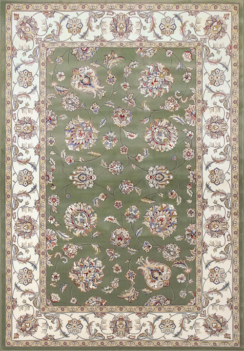 Ancient Garden 57365-4464 Green/Ivory Rug - 100% Decolan 