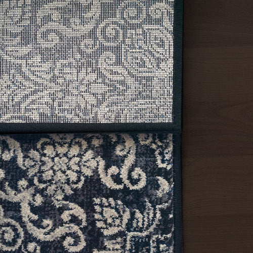 Dynamic Rugs ANCIENT GARDEN 57162-3696 Steel Blue Rug